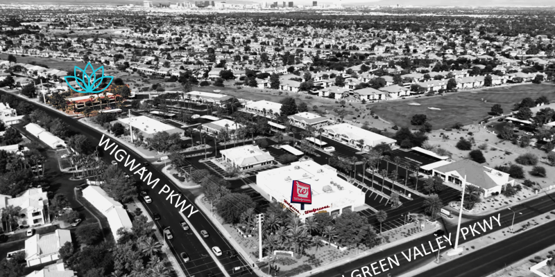 Aerial map of the Henderson clinic near Wigwam Parkway and Green Valley Parkway